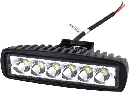 AUXTINGS 10 Pcs 6 inch 18W Spot LED Work Light Bar 12V 24V Off Road Car Driving Lamp for Jeep Cabin Boat SUV Truck Car ATV Vehicles Marin (18W,6000K) in Saudi Arabia