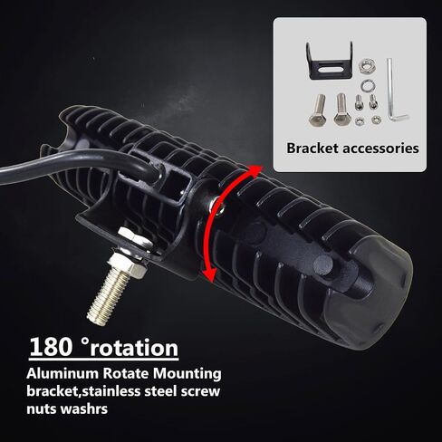 AUXTINGS 10 Pcs 6 inch 18W Spot LED Work Light Bar 12V 24V Off Road Car Driving Lamp for Jeep Cabin Boat SUV Truck Car ATV Vehicles Marin (18W,6000K) in Saudi Arabia