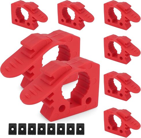 Quick-Release Rubber Clamps,GLOBLED Heavy-Duty Quick Fist Mount Shove Holder Mount Fit 1-1/5''-1-3/5'' For Diameter Tools And Equipment-8PCS in Kuwait