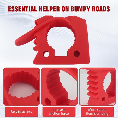 Quick-Release Rubber Clamps,GLOBLED Heavy-Duty Quick Fist Mount Shove Holder Mount Fit 1-1/5''-1-3/5'' For Diameter Tools And Equipment-8PCS in Kuwait