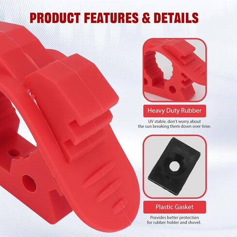 Quick-Release Rubber Clamps,GLOBLED Heavy-Duty Quick Fist Mount Shove Holder Mount Fit 1-1/5''-1-3/5'' For Diameter Tools And Equipment-8PCS in Kuwait