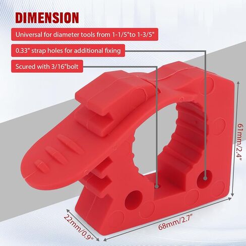 Quick-Release Rubber Clamps,GLOBLED Heavy-Duty Quick Fist Mount Shove Holder Mount Fit 1-1/5''-1-3/5'' For Diameter Tools And Equipment-8PCS in Kuwait