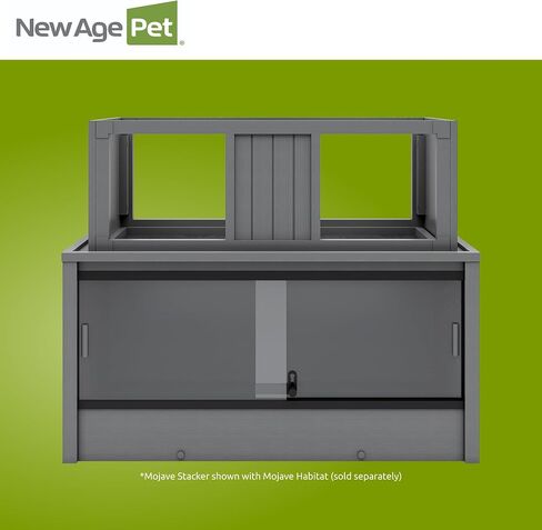 New Age Pet® مكدس موهافي رمادي كبير لموائل الزواحف | ضمان محدود من الشركة المصنعة لمدة 10 سنوات | تصميم قابل للتكديس، يستوعب إعدادات الإضاءة in Saudi Arabia