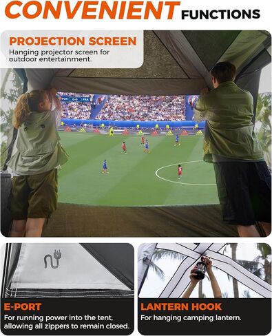 KingCamp SUV Tent, Instant 6-8 Person Waterproof & Windproof Tailgate Car Camping Tent with Movie Screen for Family Camping & Outdoor Adventures in Kuwait