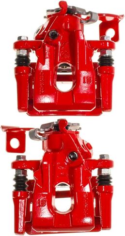 Power Stop الخلفي S15158 زوج من الفرجار المطلي بالمسحوق الأحمر عالي الإيقاع in Kuwait