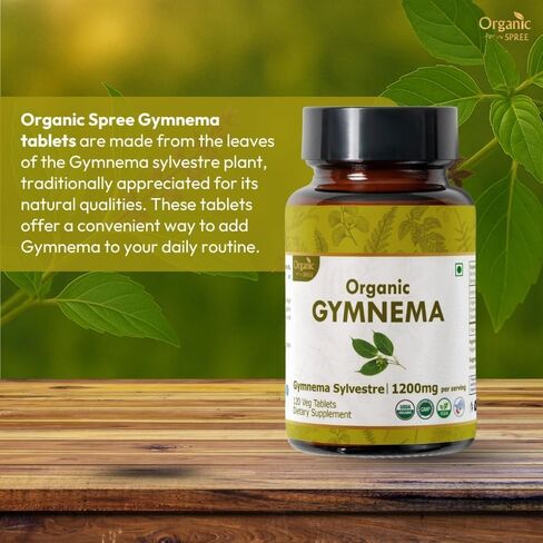 GYMNEMA 120 Tablets | Gymnema Sylvestre (Gymnema) | Vegan and USDA Certified | Organic and Natural 120tab in Kuwait