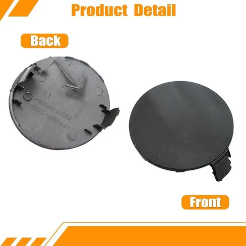 Secosautoparts 2pcs اليسار واليمين الأمامي قبعة خطاف السحب خطاف القطر 53285-0R060 53286-0R060 متوافق مع تويوتا RAV4 2013 2014 2015 تغطية مقطورة القطر قبعة العين قبعة العين. in Kuwait