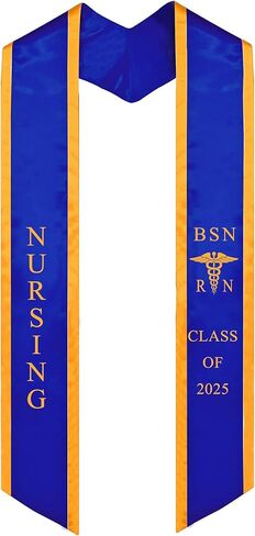 Ovaltag BSN RN Nursing Graduation Stole Class of 2025 With Medical Logo, Gift for Nurse Student in Kuwait