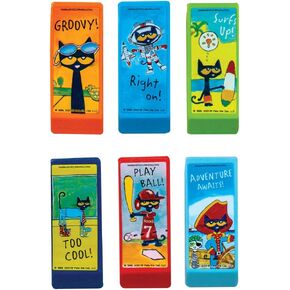 Raymond Geddes Pete The Cat Beveled Erasers for Kids (24 Pack)