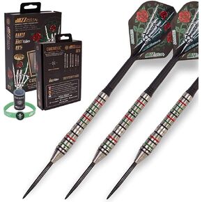 CUESOUL Jazz-Metal 21g/23g/25g 90% Tungsten Steel Tip Dart Set with Integrated Dart Shafts and Dart Flights