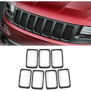 JeCar Grille Inserts Clip-on Grill Cover Trim Kit for 2014-2016 Jeep Grand Cherokee, Black