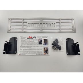 "Duramax Brushed Stainless Steel Bumper Grille Insert Compatible with 2015-2019 Chevy Silverado 2500 3500 HD M2M #400-60-3