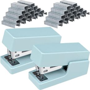 4 Pieces stapler,office Manual stapler,Children's stapler,Including 2560 Staples, Capacity 20 sheets (Blue&Green&Pink&White)