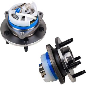 513121 Front/Rear 2PCS Wheel Bearing and Hub Assembly Fit for Cadillac DeVille/Seville/DTS, Chevrolet Impala/Venture, Pontiac Montana, Buick Regal/Lucerne/Rendezvous/Terraza, 5 Lug w/ABS