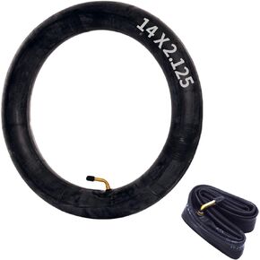 Bike Tube, Bike Tube Electric Bike tire Tube Rubber Inner Tube with Metal Bent Valve E-Bike Accessories Inner Tube with Spare Tire Replace Electric Scooter Accessories (14X2.125)