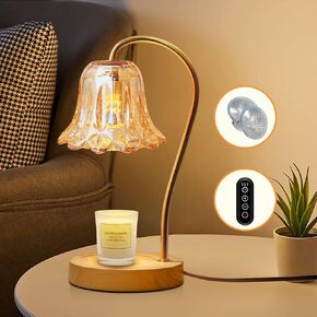 مصباح تدفئة الشموع، سخان شموع مطور، جهاز تحكم عن بعد ولوحة لمس، توقيت 2-4-8 ساعات، تعتيم 4 مستويات، ارتفاع قابل للتعديل، سخان شموع مع مصباحين لديكور المنزل وهدايا عيد الأم (شفاف) in Kuwait