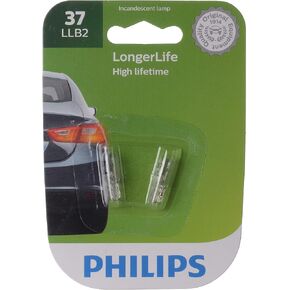 Philips 37 LongerLife Miniature Bulb, 2 Pack