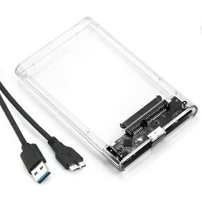 2.5 inch External Hard Drive Enclosure, Tool-Free USB 3.0 to SATA SSD HDD Enclosure for 7mm and 9.5mm, Laptop Computer Hard Drive Case Support UASP and Trim