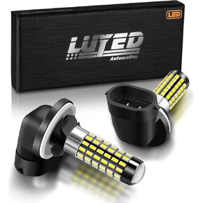 LUYED 1800 Lumens Super Bright 3014 78-EX Chipsets 881 LED Bulbs with Projector for Fog Lights,Xenon White,Pack of 2