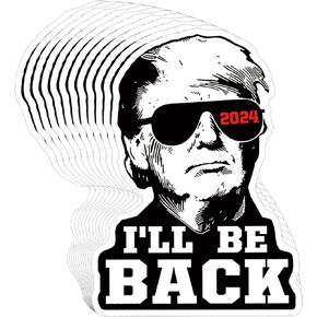 100 قطعة سأعود من الملصقات المضحكة لترامب ترامب 2024 ملصق ترامب المضحك لملحقات ترامب ملصق محاكاة ساخرة لحملة السيارات والدراجات النارية وخوذات الكمبيوتر المحمول ومصد الزجاج الأمامي ديكور 2 × 3 بوصة in Kuwait
