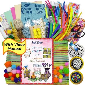 22 in 1 Art and Craft Kit for and with Crafts Supplies Set All Craft Materials Items for DIY for, Art Kit # 2, Multicolour