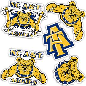 North Carolina A&T State University Sticker Aggies NC A&T Stickers Vinyl Decals Laptop Water Bottle Car Scrapbook T2 (Type 2)