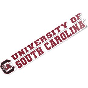 University of South Carolina Gamecocks USC Cocky Name Logo Vinyl Decal Laptop Water Bottle Car Scrapbook (8 Inch Sticker)