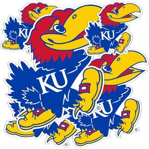 University of Kansas Sticker Jayhawks KU Stickers Vinyl Decals Laptop Water Bottle Car Scrapbook T3 (Type 3-2)