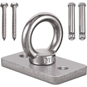 1800lb Capacity Wall Ceiling Mount Bracket for Suspension Strap, Battle Rope Anchor Ceiling Hook for Gymnastic Ring, Hammock Swing, Boxing Punching Bag