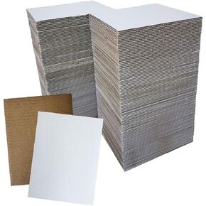5x7 Inch Corrugated Cardboard Sheets, Premium Brown Kraft Corrugated Pads Cardboard Inserts Bulk