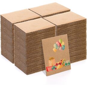 400 قطعة من الورق المقوى المموج من Hacaroa بسمك 2 مم، وسادات حشو من الورق المقوى المسطح مقاس 4.5 × 3.5 بوصة، فواصل من الورق المقوى البني كرافت للبريد والتعبئة والشحن والحرف اليدوية in Kuwait