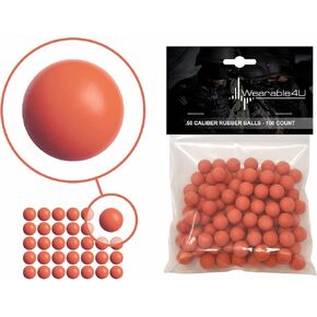 Wearable4U .43 Cal أو .50 Cal أو .68 Cal كرات مطاطية جديدة قابلة لإعادة الاستخدام للتدريب على كرات مطاطية ناعمة لبنادق كرات الطلاء in Kuwait