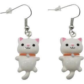 Cat Earrings Cat Mom Jewelry Kitty Cat Charm Cat Mother Gift Cat Lady Fur Baby Pets Animal Kitten Cat Paw Print Cat Lover Gift Cat Jewelry