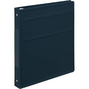 Carstens 1-Inch Heavy Duty 3-Ring Binder - Side Opening, Ash Gray, Durable Plastic, Precision No-Gap Rings, Waterproof Cover, No Pockets, Holds 125 US Letter Sheets, BPA-Free, Made in USA (8702-3R)