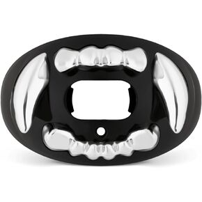 Battle Sports 3D Apex Predator Oxygen Football Mouthguard - with a Convertible Strap, Superior Airflow & Better Performance, Works with Braces (Blue/Green)