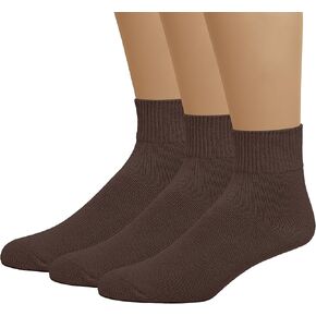 Classic Women's Diabetic Non-Binding Ankle Cotton Socks 3-Pack