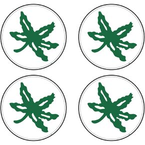 Craftique Ohio State Decal (LAM-UNPKG Leaf White 4-PK Deca (1.5''), 1.5 in)