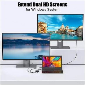 محطة إرساء عالية الأداء لمحول USB-C إلى HDMI المزدوج، تدعم 4K@60 هرتز، وشحن USB-C، ومنفذ USB إضافي لسماعات الرأس ومحركات الأقراص المحمولة، متوافقة مع أجهزة الكمبيوتر المحمولة MAC وWindows. in Kuwait