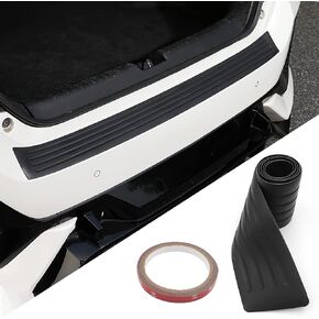 Car Rear Bumper Protector Guard, Universal Black Rubber Non-Slip Anti-Scratch Abrasion Resistant Trunk Door Entry Guards Scratch Cover Protector Paint