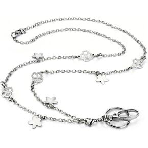 Id lanyard for women, Perfect for Employee Id Badges and Keys, Perfect for Nurses and Teachers, office glasses Stainless steel chain