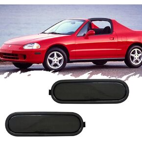 JDMTECH For 93 94 95 96 97 Honda Del Sol Coupe Side Marker Light housings Smoked lens 33805SR2A01, 33805 SR2 A01, 33805-SR2-A01, HO2550118