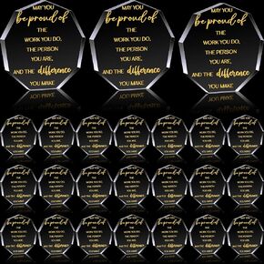 24 Pcs Acrylic Employees Appreciation Gift Retirement Gift Award for Coworker Thank You Gifts May You Be Proud of The Work Acrylic Trophy Colleagues Retirement Farewell Motivational Gift in Kuwait