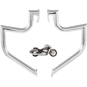 1.5" Crash Bar Engine Guard Highway Bar for Honda VT750C VT750CSE Shadow Aero; VT750C2B Shadow Phantom; VT750CA Shadow Aero ABS; VT750C2 Shadow Spirit; VT750C2B Phantom (Chrome)