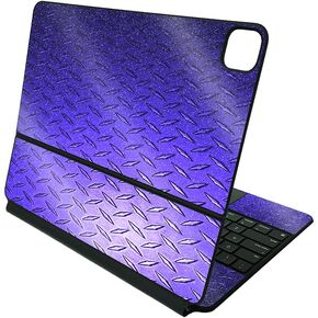 غلاف لامع لامع من MightySkins متوافق مع لوحة مفاتيح Apple Magic لجهاز iPad Pro 12.9 بوصة (الجيل الخامس) - بلاط ذهبي | لمسة نهائية لامعة واقية ومتينة شديدة اللمعان | سهل التطبيق | صنع في الولايات المتحدة الأمريكية