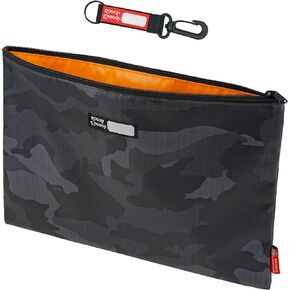 Rough Enough Important Document Organizer Safe File Folder Holder with Waterproof Cordura Black Camo Military Army Name Tag Record
