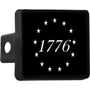 Betsy Ross 1776 USA American Flag Trailer Hitch Cover Plug US Patriotic Vintage Rustic Flag