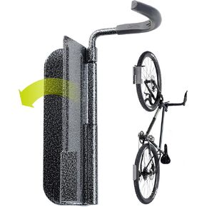 حامل دوار للدراجة على الحائط بواسطة Delta Cycle - يتأرجح حامل دراجة المرآب 90 درجة لمزيد من المساحة الأرضية - شماعة حائط الدراجة مع صينية الإطارات الخلفية - حامل الدراجة العمودي يحمل أي دراجة يصل وزنها إلى 40 رطلاً in Kuwait