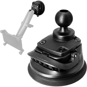 Suction Cup Base with 1 Inch/B Size Ball for Car Windshield Dashboard, One-Touch Quick Lock, Attaches 1" Arm and Phone Mount Holder, Compatible with RAM Mount, Arkon, iBolt and More
