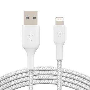 Belkin BoostCharge Braided Lightning Cable - 3.3ft/1M - MFi Certified Apple iPhone Charger USB to Lightning Cable - iPhone Cable - iPhone Charger Cord - Apple Phone Charger - Black