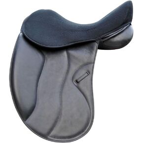 Acavallo Ortho Pubis Gel in Dressage Seat Saver with Dri-Lex, Large, Black